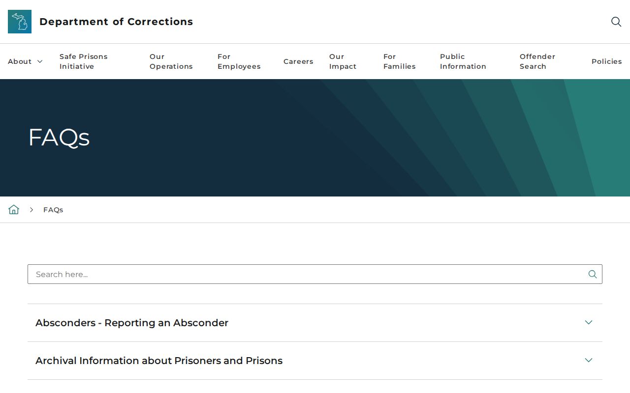 Clare County inmate release date information in MDOC frequently asked questions